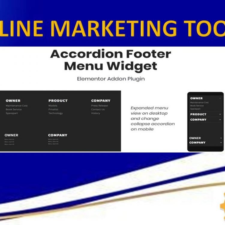 Accordion Footer Menu Widget For Elementor php