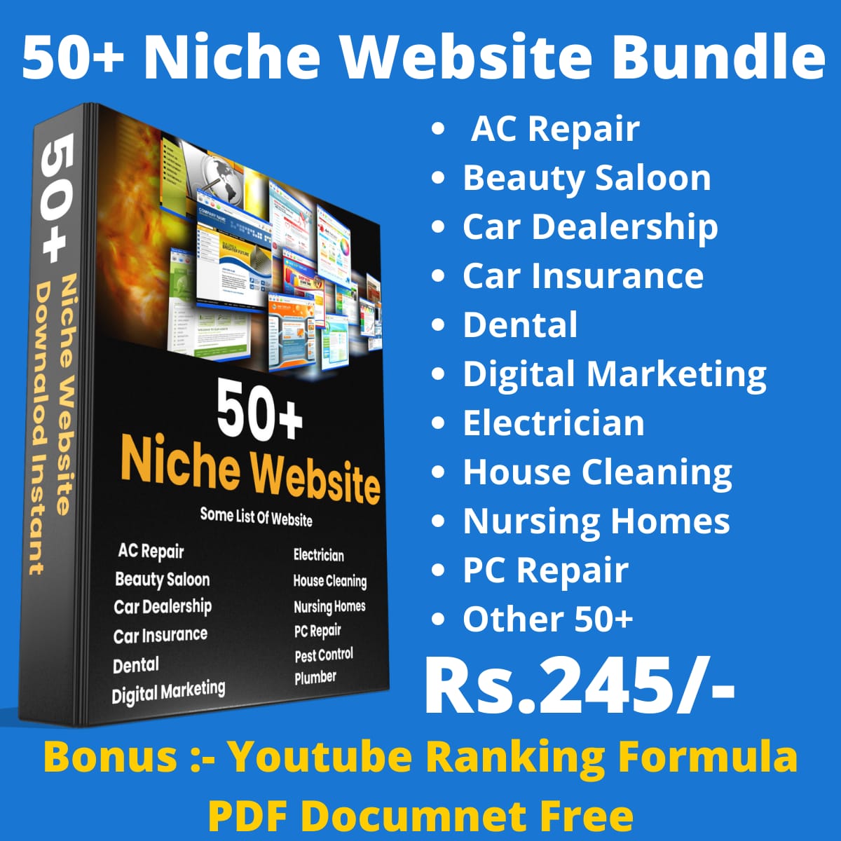 50 Niche Websites Download Bundle